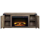 Tobias 54" Fireplace, Rustic Oak Finish Acme