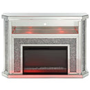 Noralie 51" Fireplace, Mirrored & Faux Diamonds Acme