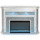 Noralie 51" Fireplace, Mirrored & Faux Diamonds Acme