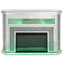 Noralie 51" Fireplace, Mirrored & Faux Diamonds Acme