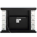 Noralie 47" Fireplace, Mirrored & Faux Diamonds Acme