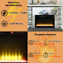 Noralie 47" Fireplace, Mirrored & Faux Diamonds Acme