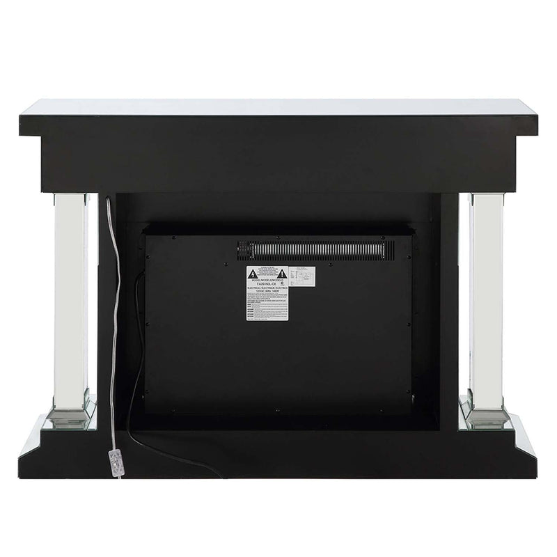 Noralie 47" Fireplace, Mirrored & Faux Diamonds Acme
