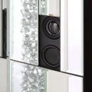 Noralie 47" Fireplace, Mirrored & Faux Diamonds Acme