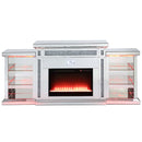 Noralie 82" Fireplace, Mirrored & Faux Diamonds Acme