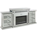 Noralie 82" Fireplace, Mirrored & Faux Diamonds Acme