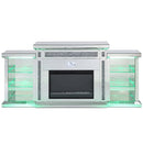 Noralie 82" Fireplace, Mirrored & Faux Diamonds Acme