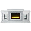 Noralie 81" Fireplace, Mirrored & Faux Diamonds Acme