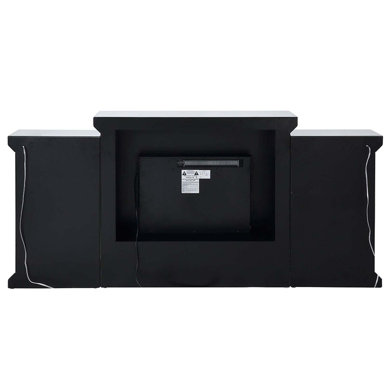 Noralie 81" Fireplace, Mirrored & Faux Diamonds Acme