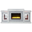 Noralie 81" Fireplace, Mirrored & Faux Diamonds Acme