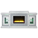 Noralie 81" Fireplace, Mirrored & Faux Diamonds Acme