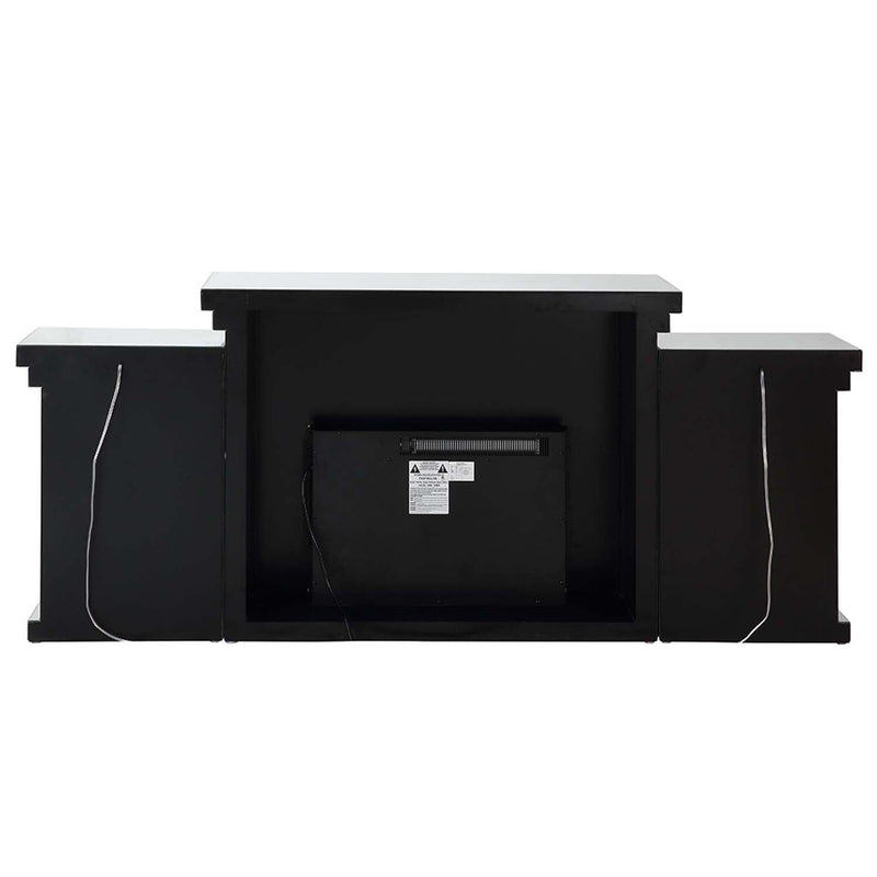 Noralie 81" Fireplace, Mirrored & Faux Diamonds Acme