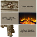 Dresden 47" Fireplace, Gold Patina Finish Acme
