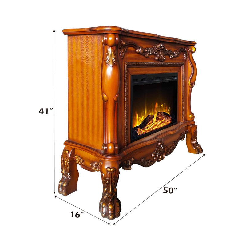 Dresden 47" Fireplace, Cherry Oak Finish Acme