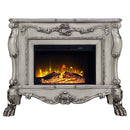 Dresden 47" Fireplace, Vintage Bone White Finish Acme