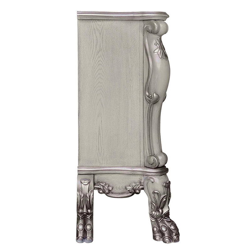 Dresden 47" Fireplace, Vintage Bone White Finish Acme