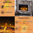 Dresden 47" Fireplace, Vintage Bone White Finish Acme