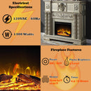 Vendome 59" Fireplace, Gold Patina Finish Acme