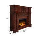 Vendome 59" Fireplace, Cherry Finish Acme