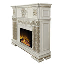 Vendome 59" Fireplace, Antique Pearl Finish Acme