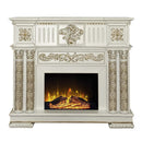 Vendome 59" Fireplace, Antique Pearl Finish Acme