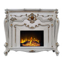 Picardy 59" Fireplace, Antique Pearl Finish Acme