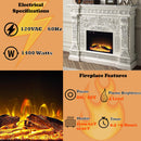 Vanaheim 62" Fireplace, Antique White Finish Acme