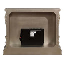 Danae 69" Fireplace, Antique Silver Finish Acme