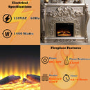 Sorina 66" Fireplace, Antique Silver Finish Acme