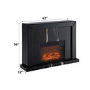 Drisana 47" Fireplace, Black Mirrored Finish Acme