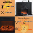 Drisana 47" Fireplace, Black Mirrored Finish Acme