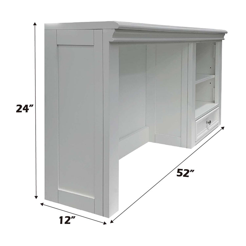 Lacey Writing Hutch, White Finish Acme