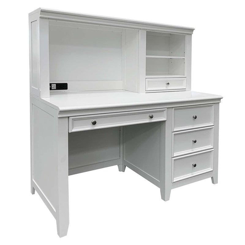 Lacey Writing Hutch, White Finish Acme