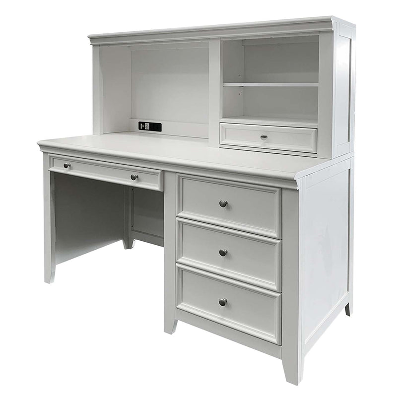 Lacey Writing Hutch, White Finish Acme