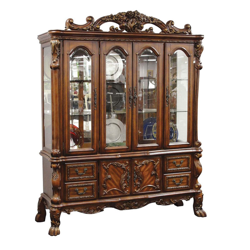 Dresden Hutch & Buffet, Cherry Oak Finish Acme