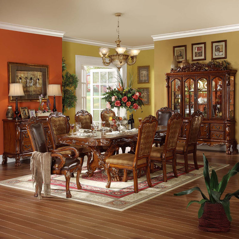 Dresden Hutch & Buffet, Cherry Oak Finish Acme