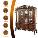 Dresden Hutch & Buffet, Cherry Oak Finish Acme