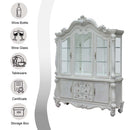 Versailles Buffet & Hutch, Bone White Finish Acme