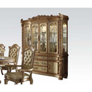 Vendome Buffet & Hutch, Gold Patina & Bone Finish Acme