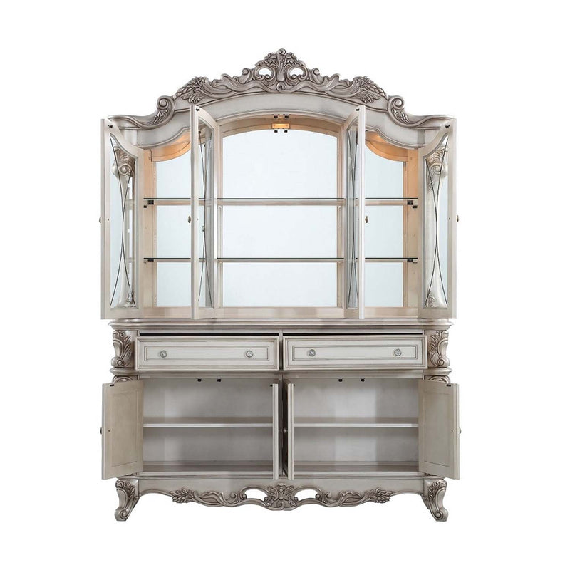 Gorsedd Buffet & Hutch, Golden Ivory Finish Acme