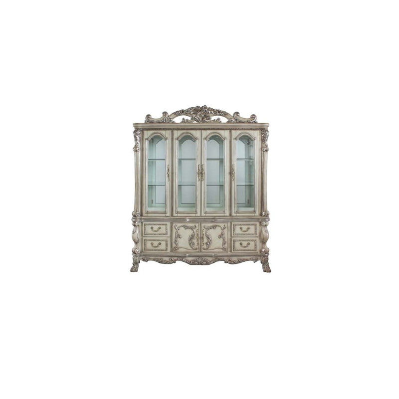 Dresden Buffet & Hutch, Vintage Bone White Finish Acme