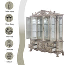 Dresden Buffet & Hutch, Vintage Bone White Finish Acme