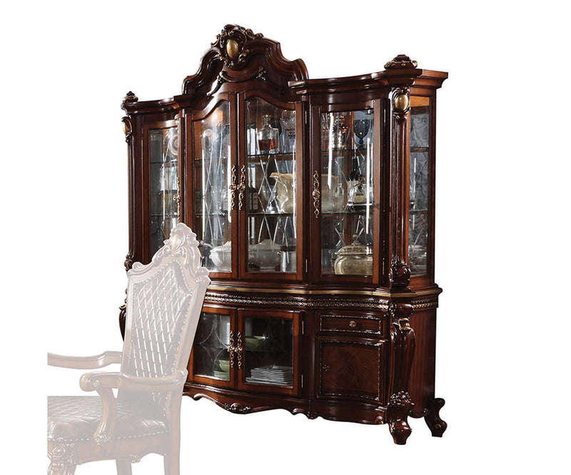 Picardy Buffet & Hutch, Honey Oak Finish Acme