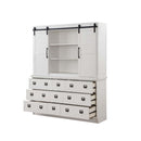 Renske Buffet & Hutch, Antique White Finish Acme