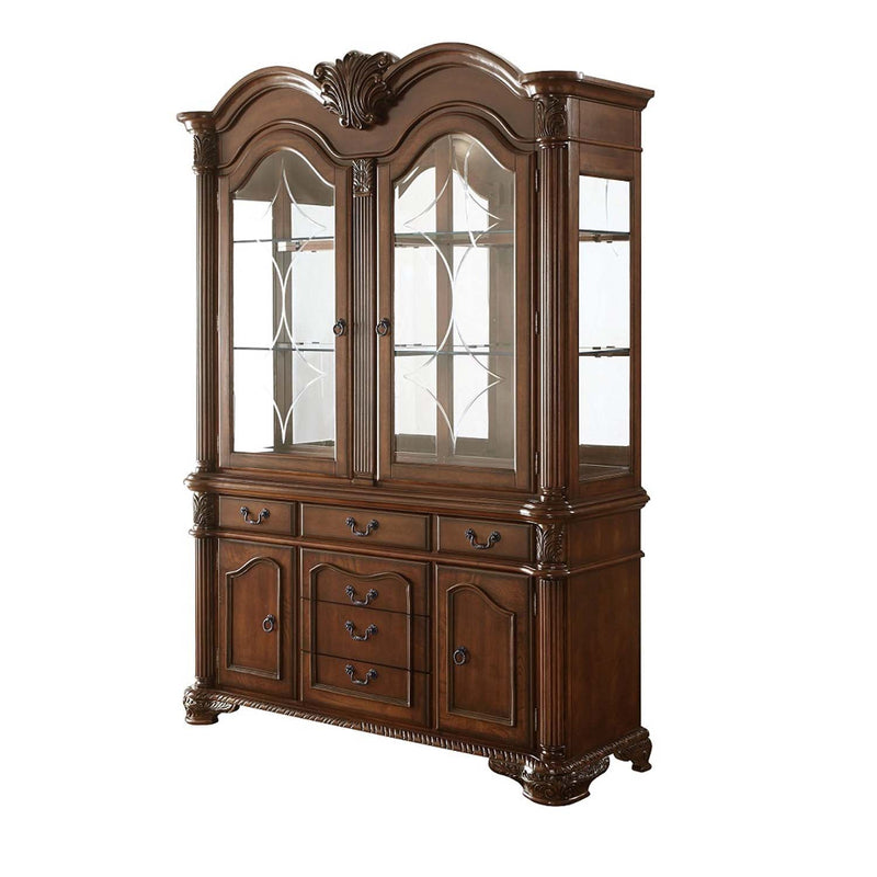 Chateau De Ville Buffet & Hutch, Cherry Finish Acme
