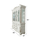 Vendome Buffet & Hutch, Antique Pearl Finish Acme