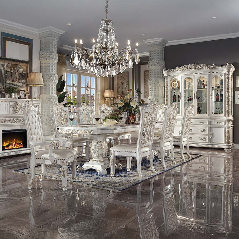 Vendome Buffet & Hutch, Antique Pearl Finish Acme