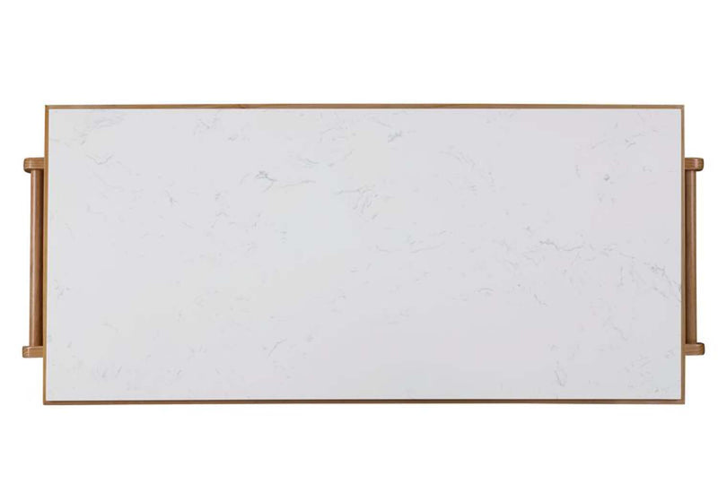 Grovaam Kitchen Island, Marble Top & Natural Finish Acme