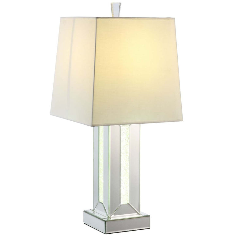Noralie Table Lamp, Mirrored & Faux Stones Acme