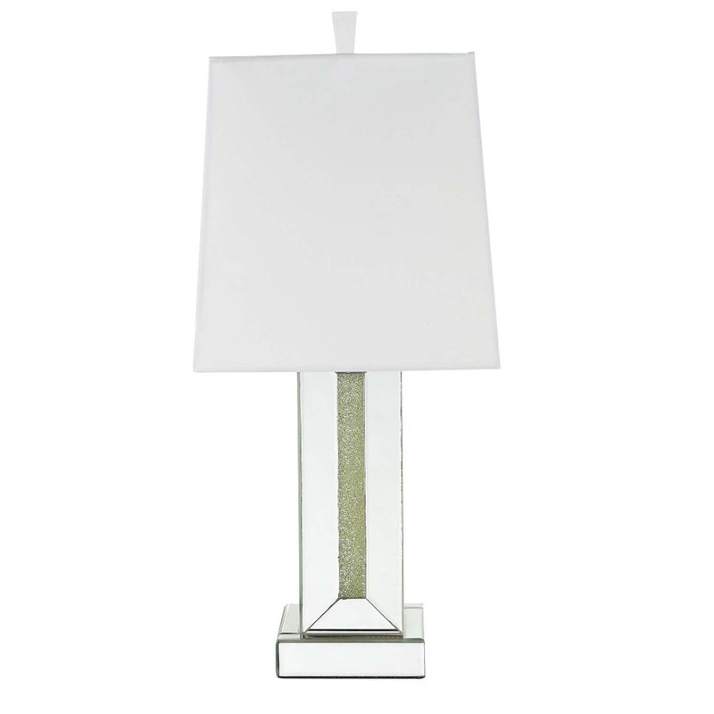 Noralie Table Lamp, Mirrored & Faux Stones Acme